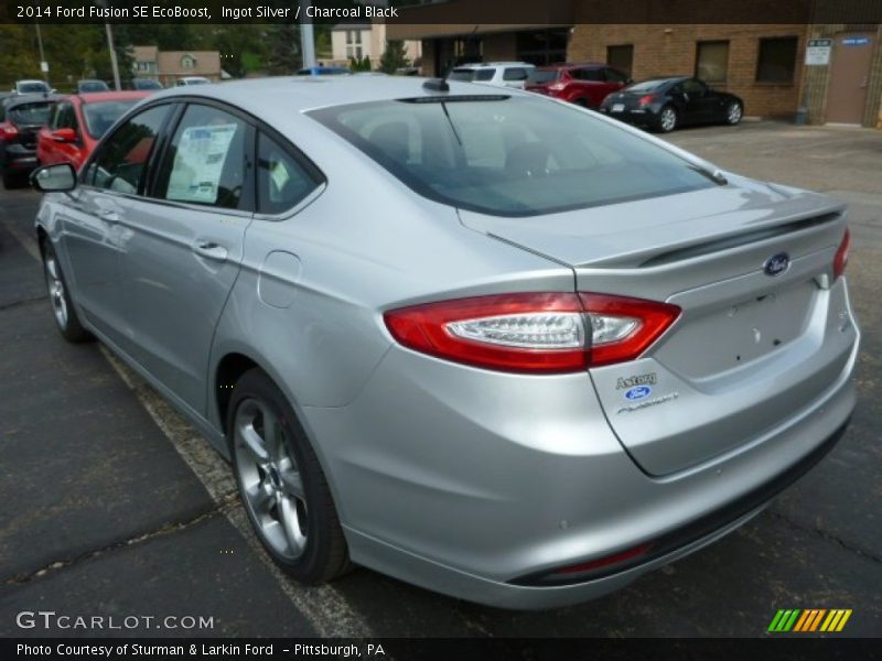 Ingot Silver / Charcoal Black 2014 Ford Fusion SE EcoBoost