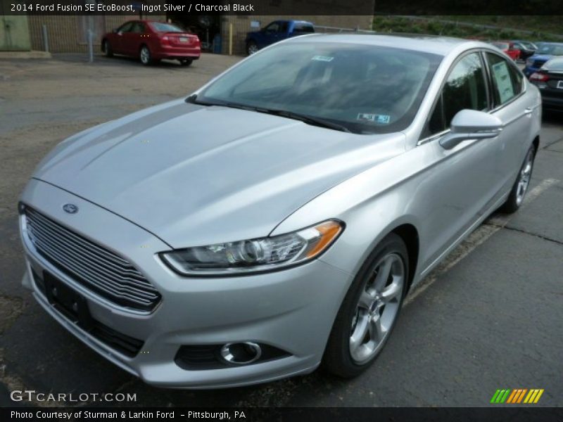 Ingot Silver / Charcoal Black 2014 Ford Fusion SE EcoBoost