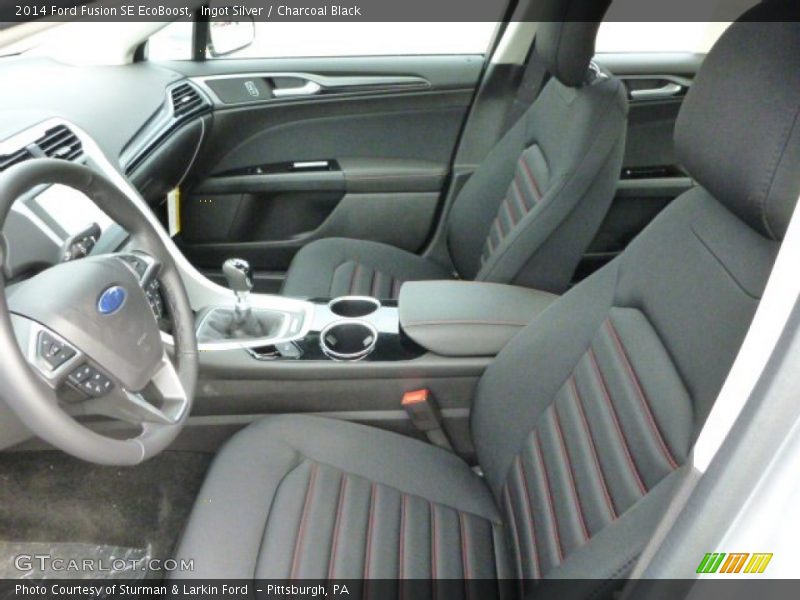 Ingot Silver / Charcoal Black 2014 Ford Fusion SE EcoBoost