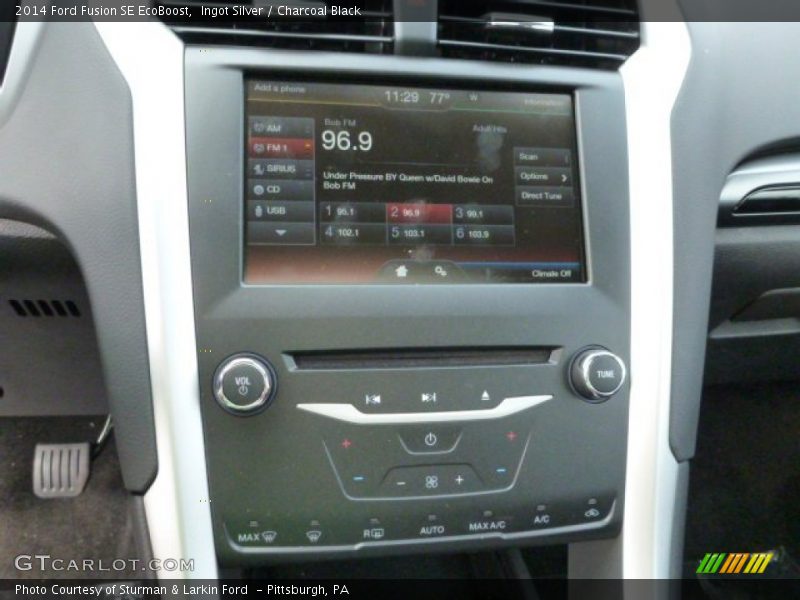 Ingot Silver / Charcoal Black 2014 Ford Fusion SE EcoBoost