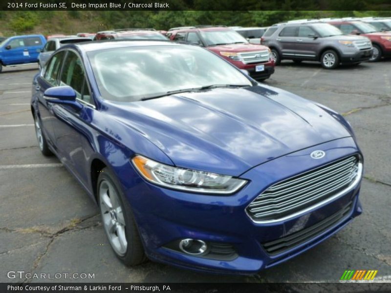 Deep Impact Blue / Charcoal Black 2014 Ford Fusion SE