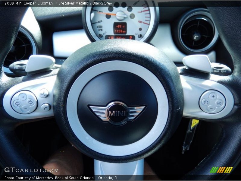 Pure Silver Metallic / Black/Grey 2009 Mini Cooper Clubman