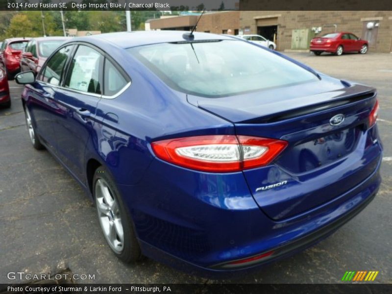 Deep Impact Blue / Charcoal Black 2014 Ford Fusion SE