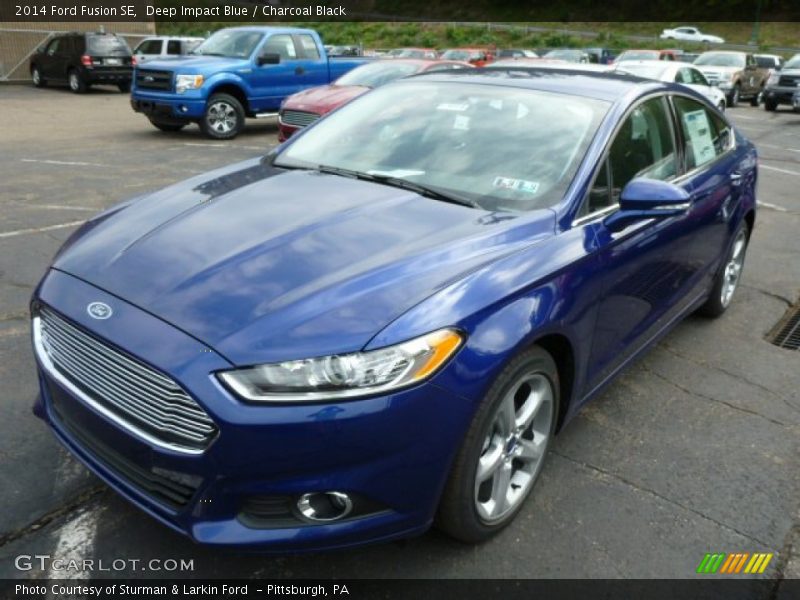 Deep Impact Blue / Charcoal Black 2014 Ford Fusion SE
