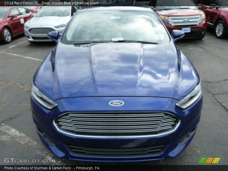 Deep Impact Blue / Charcoal Black 2014 Ford Fusion SE
