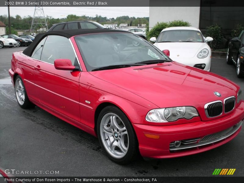 Electric Red / Black 2002 BMW 3 Series 330i Convertible