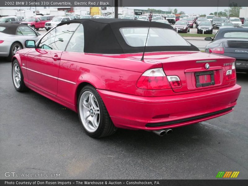 Electric Red / Black 2002 BMW 3 Series 330i Convertible