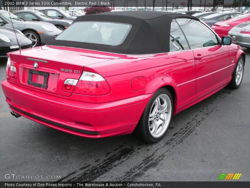 Electric Red / Black 2002 BMW 3 Series 330i Convertible
