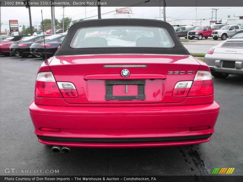 Electric Red / Black 2002 BMW 3 Series 330i Convertible