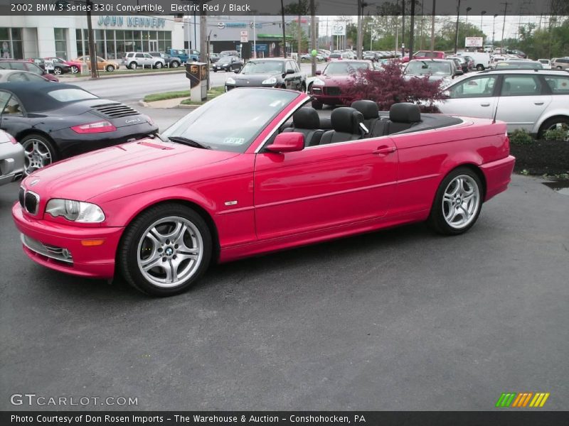 Electric Red / Black 2002 BMW 3 Series 330i Convertible