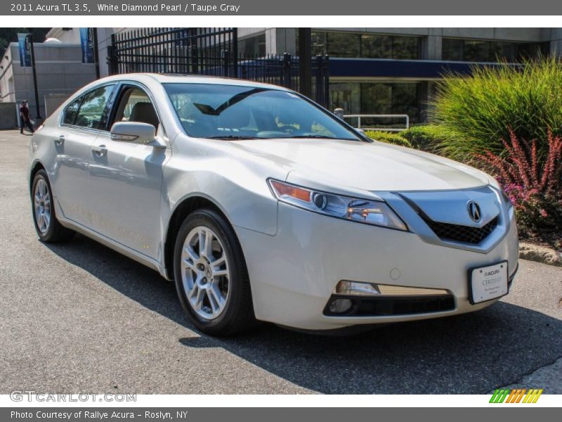 White Diamond Pearl / Taupe Gray 2011 Acura TL 3.5