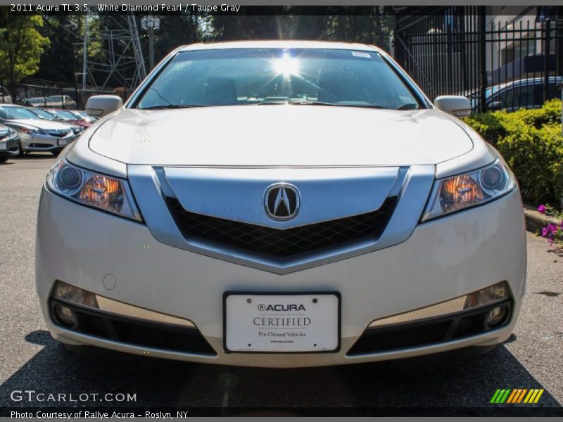 White Diamond Pearl / Taupe Gray 2011 Acura TL 3.5