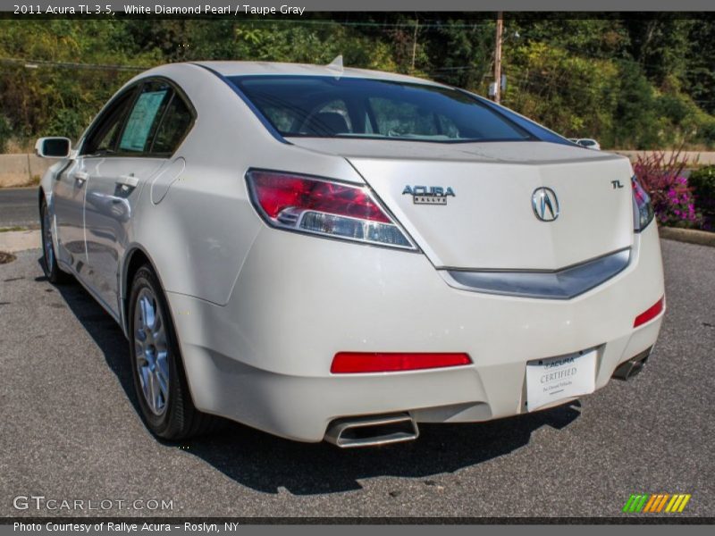 White Diamond Pearl / Taupe Gray 2011 Acura TL 3.5