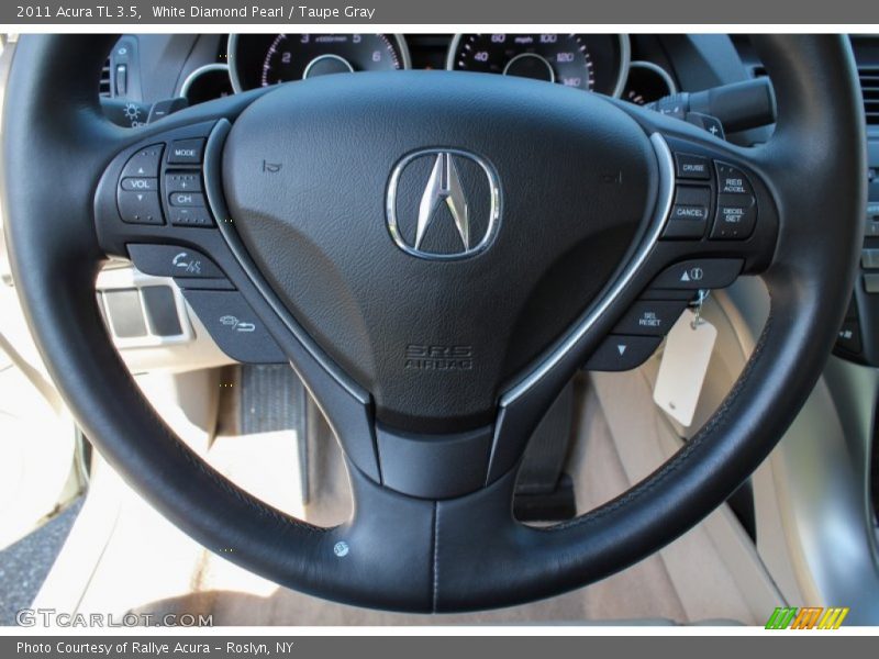 White Diamond Pearl / Taupe Gray 2011 Acura TL 3.5