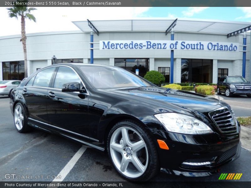 Black / Cashmere/Savanah 2011 Mercedes-Benz S 550 Sedan