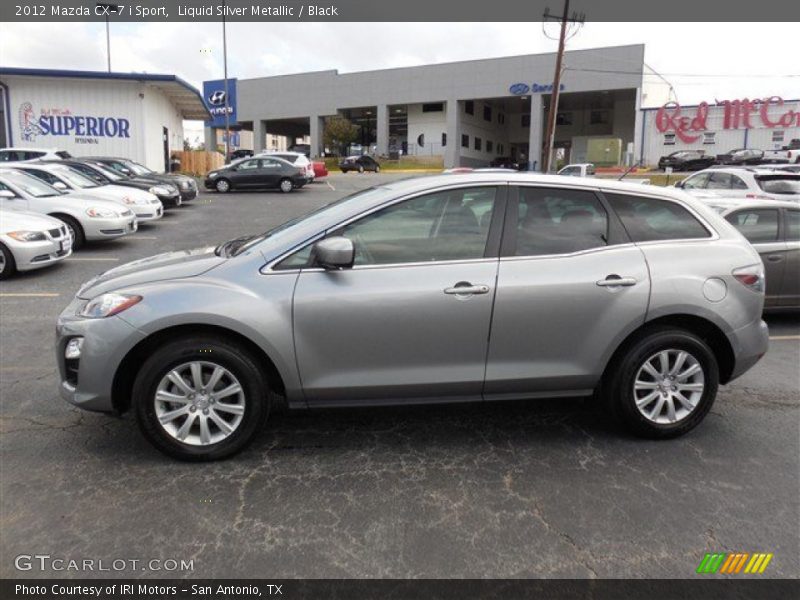 Liquid Silver Metallic / Black 2012 Mazda CX-7 i Sport