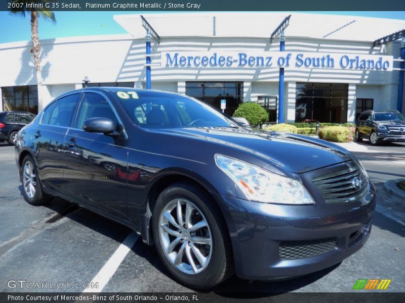 Platinum Graphite Metallic / Stone Gray 2007 Infiniti G 35 Sedan