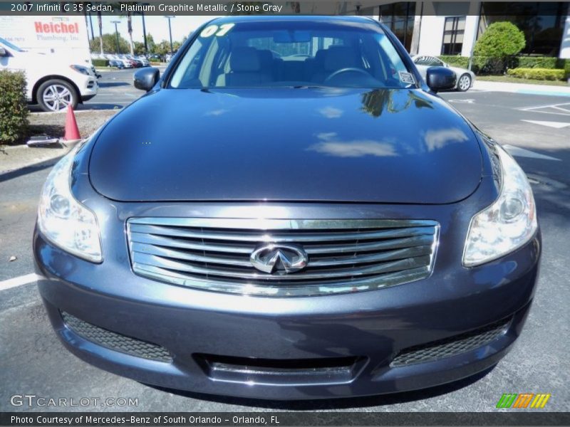 Platinum Graphite Metallic / Stone Gray 2007 Infiniti G 35 Sedan