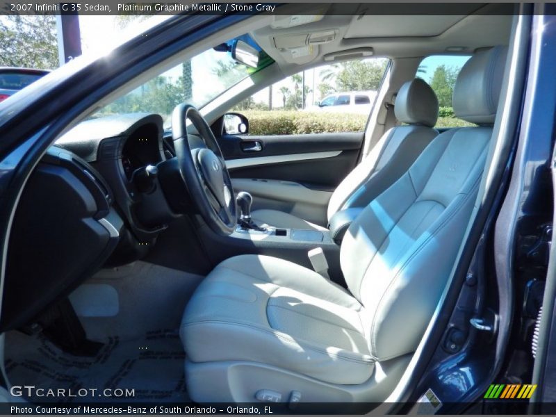 Platinum Graphite Metallic / Stone Gray 2007 Infiniti G 35 Sedan