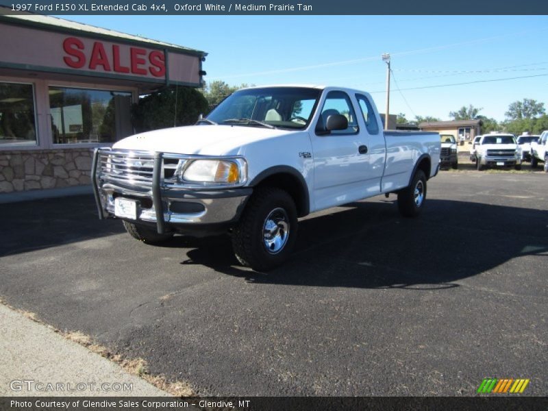 Oxford White / Medium Prairie Tan 1997 Ford F150 XL Extended Cab 4x4