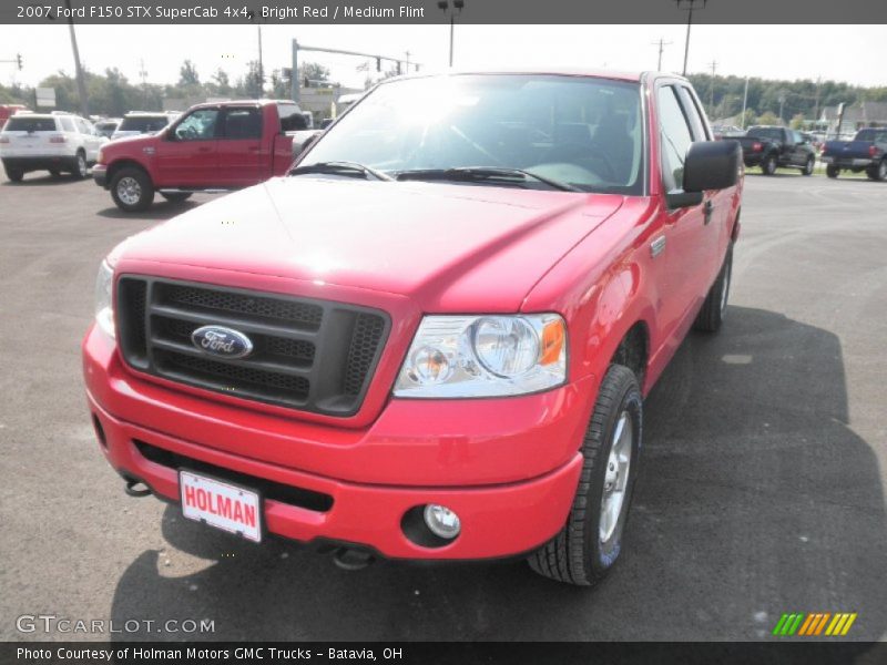 Bright Red / Medium Flint 2007 Ford F150 STX SuperCab 4x4
