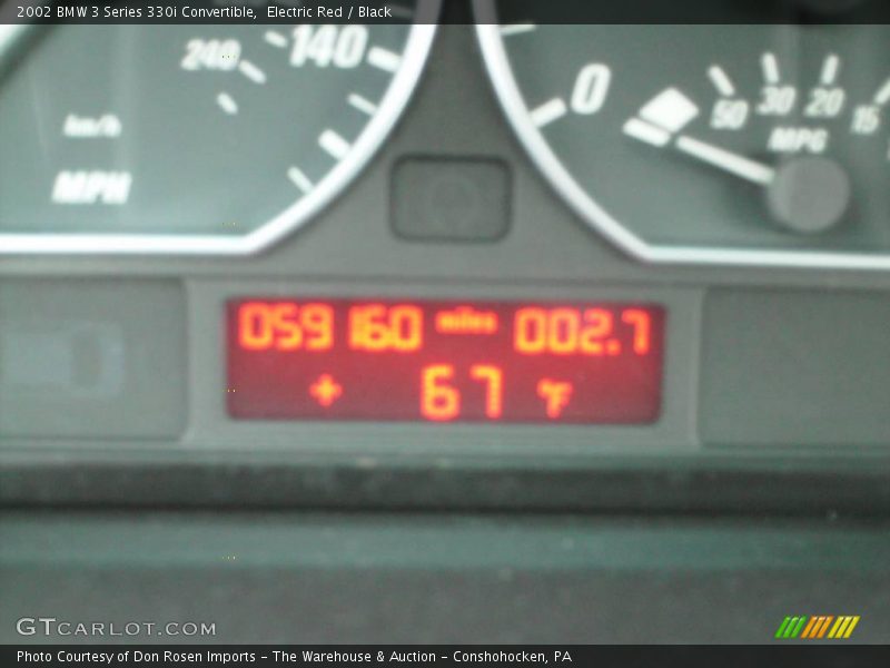 Electric Red / Black 2002 BMW 3 Series 330i Convertible