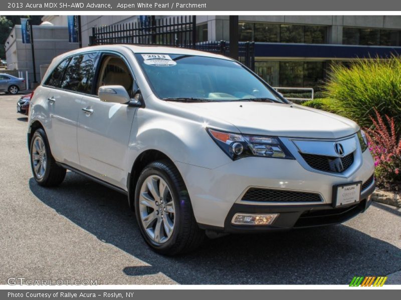 Aspen White Pearl / Parchment 2013 Acura MDX SH-AWD Advance