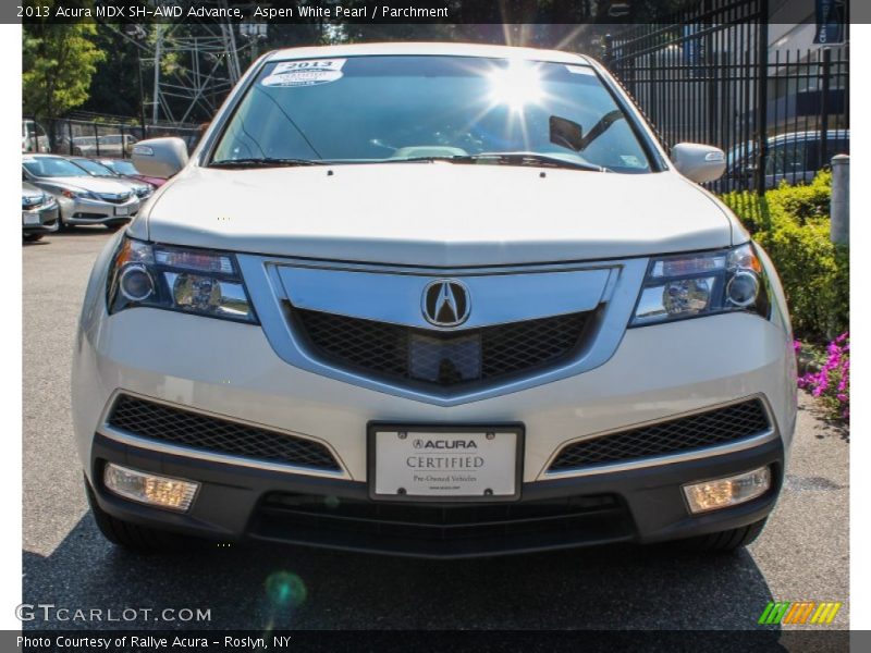 Aspen White Pearl / Parchment 2013 Acura MDX SH-AWD Advance