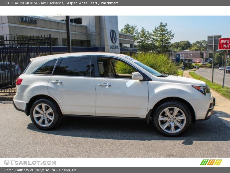 Aspen White Pearl / Parchment 2013 Acura MDX SH-AWD Advance