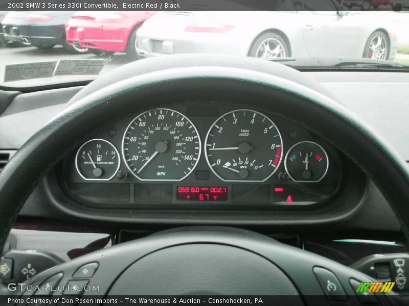 Electric Red / Black 2002 BMW 3 Series 330i Convertible
