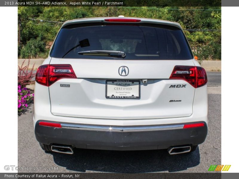 Aspen White Pearl / Parchment 2013 Acura MDX SH-AWD Advance