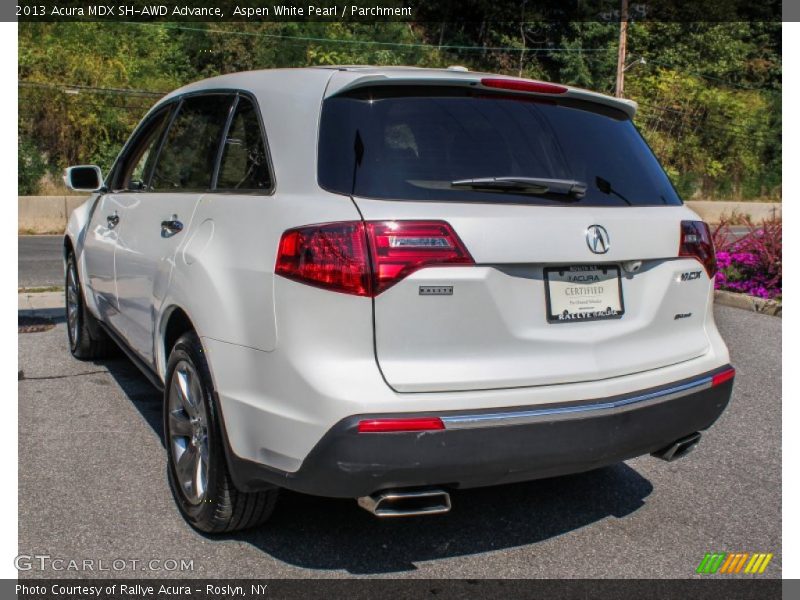 Aspen White Pearl / Parchment 2013 Acura MDX SH-AWD Advance