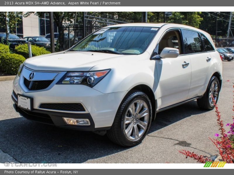 Aspen White Pearl / Parchment 2013 Acura MDX SH-AWD Advance