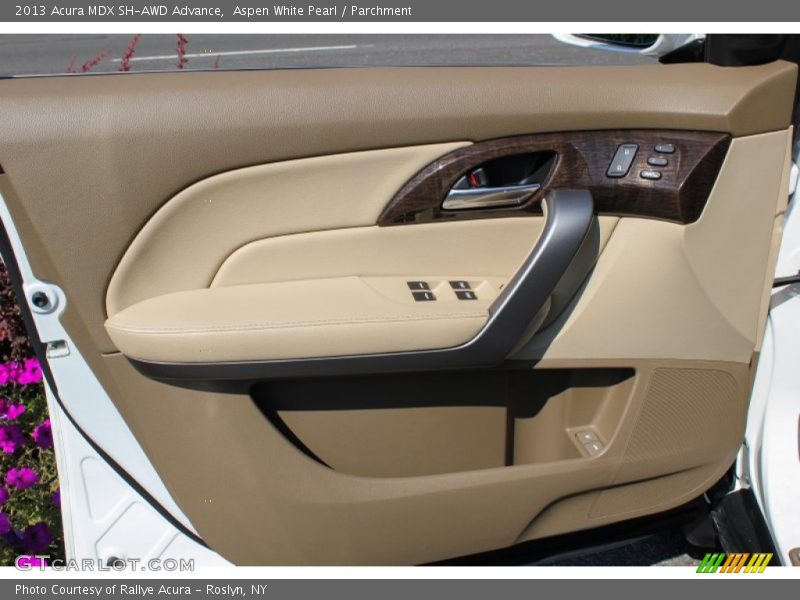 Aspen White Pearl / Parchment 2013 Acura MDX SH-AWD Advance