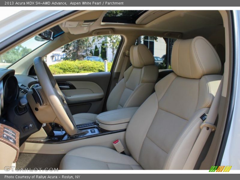 Aspen White Pearl / Parchment 2013 Acura MDX SH-AWD Advance