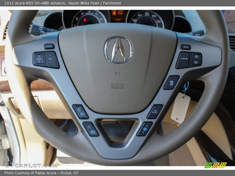 Aspen White Pearl / Parchment 2013 Acura MDX SH-AWD Advance