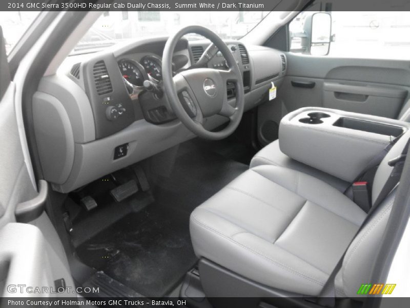 Dark Titanium Interior - 2014 Sierra 3500HD Regular Cab Dually Chassis 