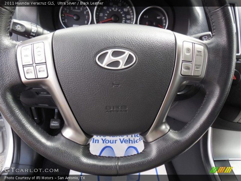 Ultra Silver / Black Leather 2011 Hyundai Veracruz GLS