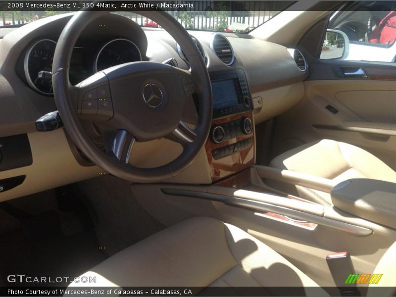 Arctic White / Macadamia 2008 Mercedes-Benz ML 350 4Matic