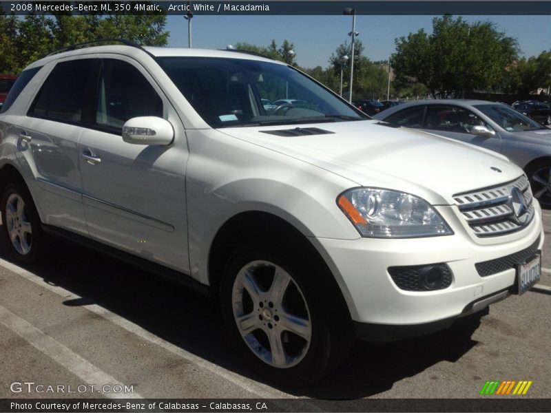 Arctic White / Macadamia 2008 Mercedes-Benz ML 350 4Matic