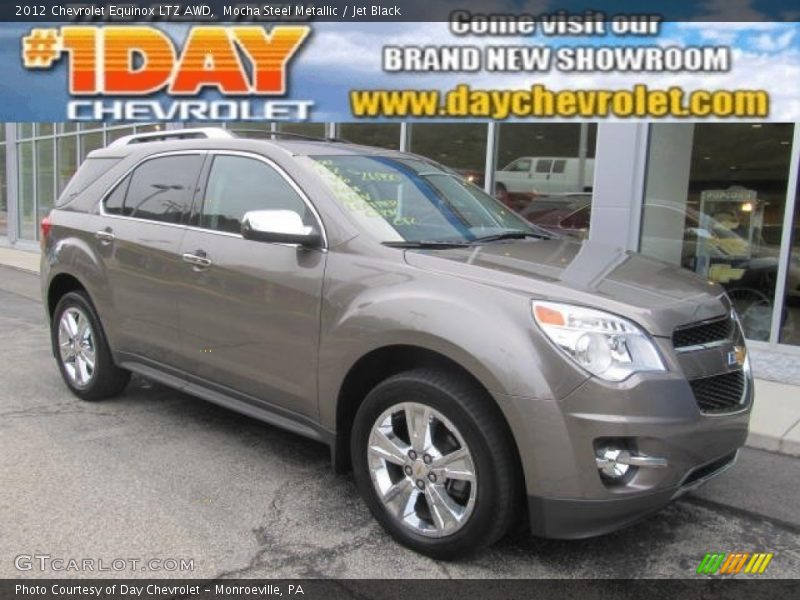 Mocha Steel Metallic / Jet Black 2012 Chevrolet Equinox LTZ AWD