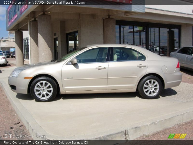 Dune Pearl Metallic / Camel 2007 Mercury Milan V6 AWD
