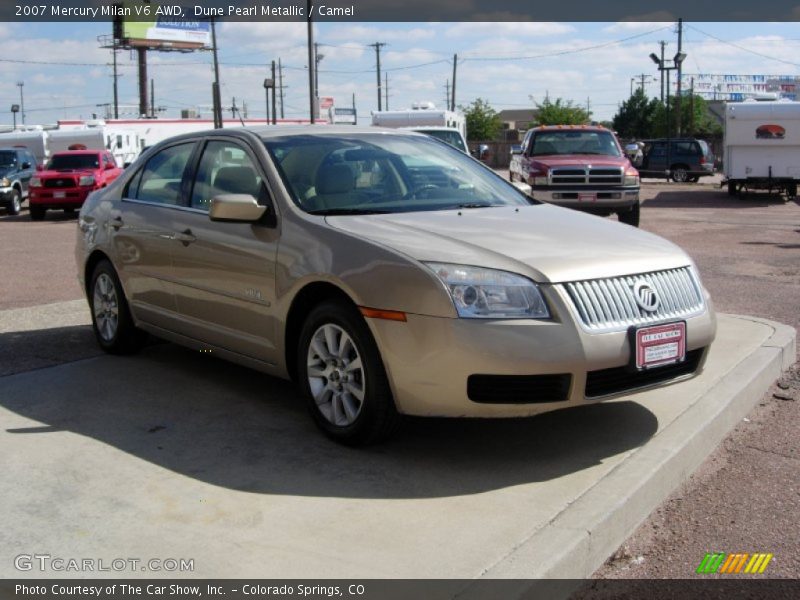 Dune Pearl Metallic / Camel 2007 Mercury Milan V6 AWD