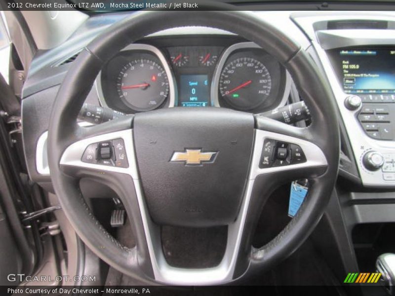 Mocha Steel Metallic / Jet Black 2012 Chevrolet Equinox LTZ AWD