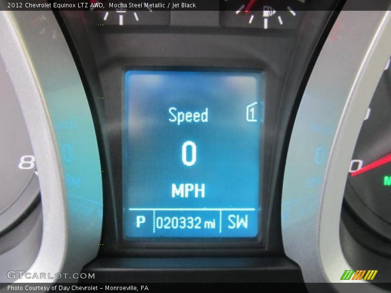 Mocha Steel Metallic / Jet Black 2012 Chevrolet Equinox LTZ AWD