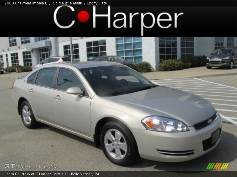 Gold Mist Metallic / Ebony Black 2008 Chevrolet Impala LT