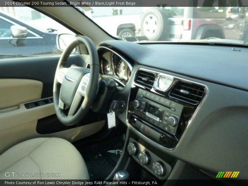 Bright White / Black/Light Frost Beige 2014 Chrysler 200 Touring Sedan