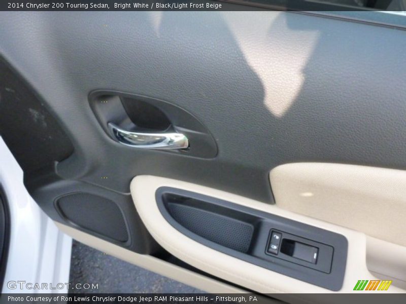 Bright White / Black/Light Frost Beige 2014 Chrysler 200 Touring Sedan