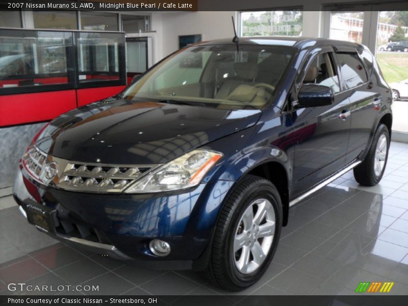 Midnight Blue Pearl / Cafe Latte 2007 Nissan Murano SL AWD