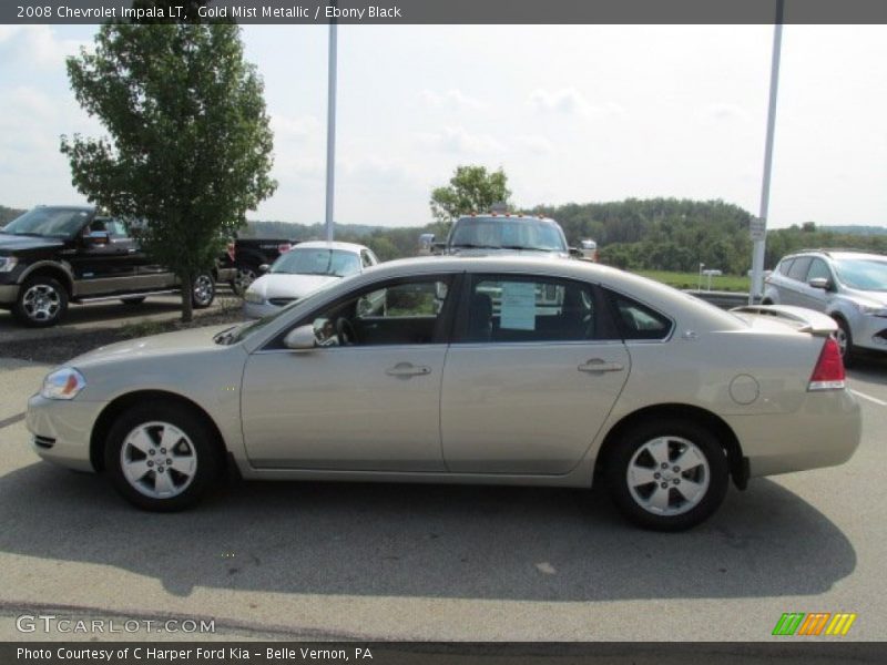 Gold Mist Metallic / Ebony Black 2008 Chevrolet Impala LT